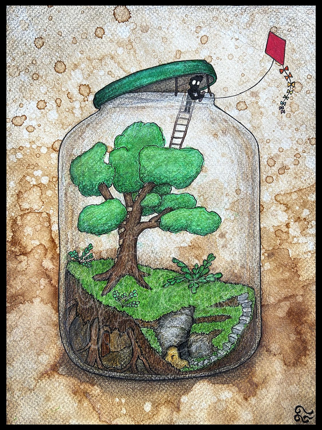 &quot;Bien dans son bocal&quot; Print