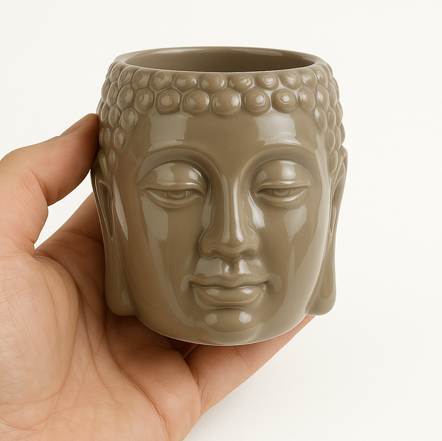 Buddha Wax Burner (Grey/Brown)