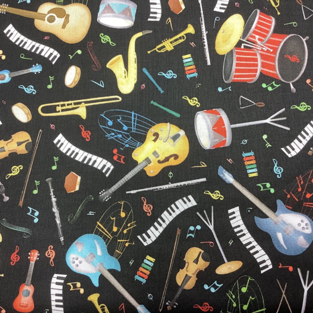 10 cm Patchworkstoff „Musik“