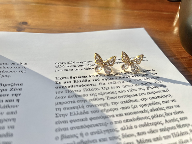 Butterfly Earrings 🦋 & Zircon