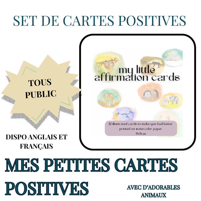 Set de cartes positives « Mes petites cartes positives »