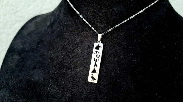 Collier "Égypte" en acier inoxydable argent