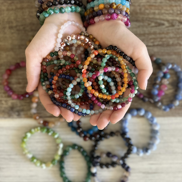 Bracelet Agate 6mm  (de A à F)