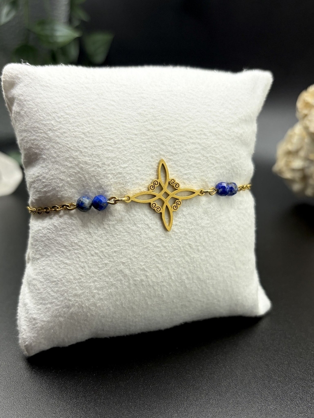 Lapis lazuli - Nœud de sorcière 