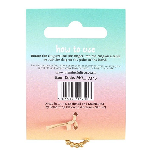 Anti-Anxiety Gold Tone Ring (Nickel Free)