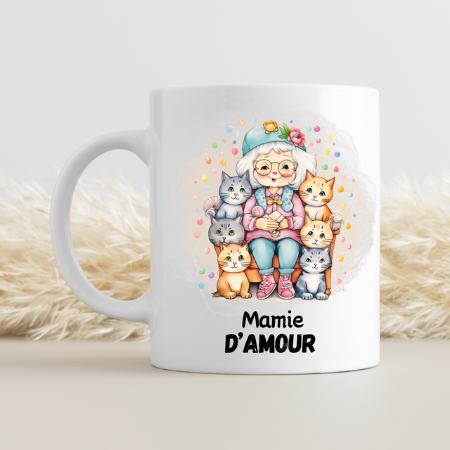 Mug Mamie d'amour et ses chats 