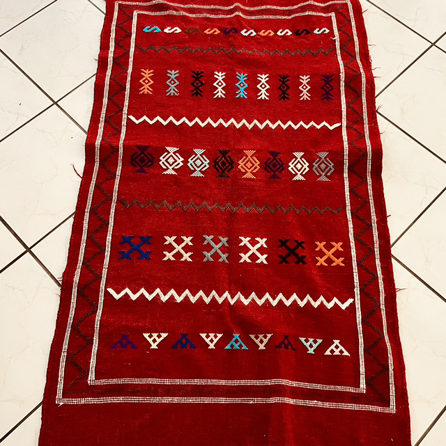 Tapis artisan marocain en laine 