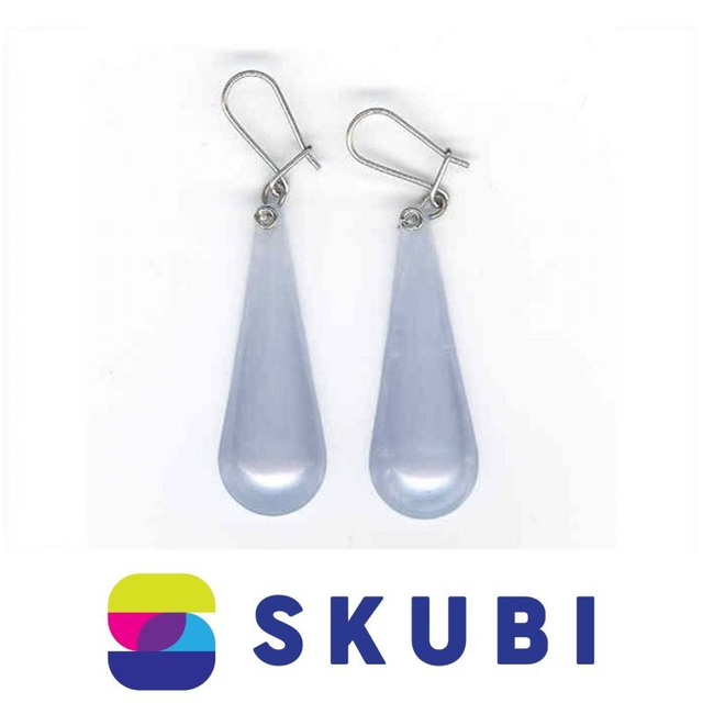 RETRO NÁUŠNICE PLASTOVÉ - KAPKY - 4 CM - NA HÁČKU (č. 129)