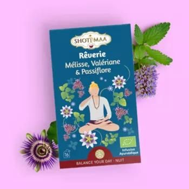 Tisane bio &quot;Rêverie&quot; Mélisse, Valériane, Passiflore