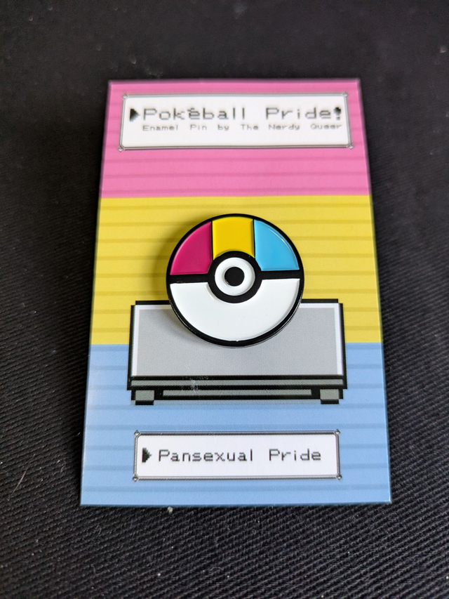 Pokéball Inspired Pansexual Pride Flag Soft Enamel Pin Badge