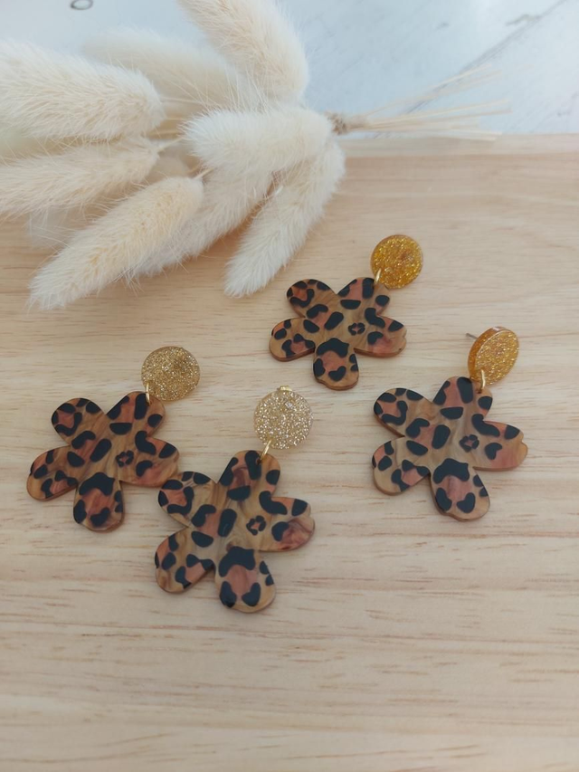 Boucles d'oreilles Penelope - paillettes dorées 