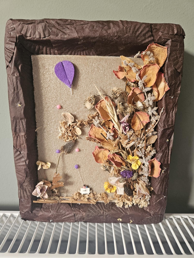 "Lovers Balloon" Dried Flowers ECO Handmade Frame Table Decor
