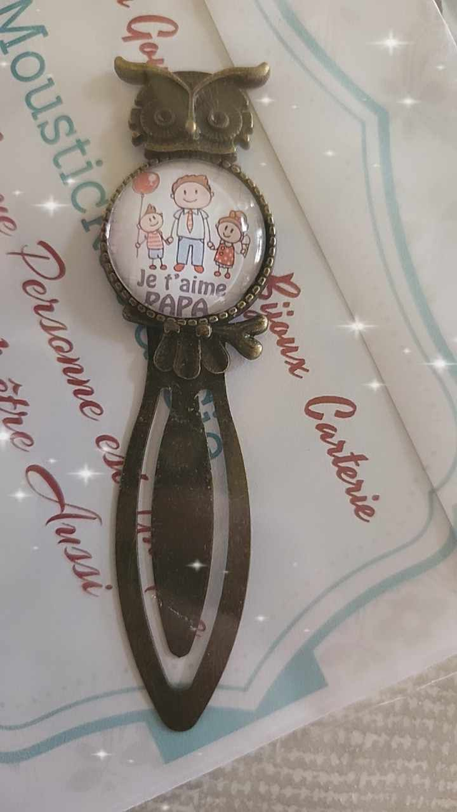 Marque page &quot; Je t Aime Papa &quot;