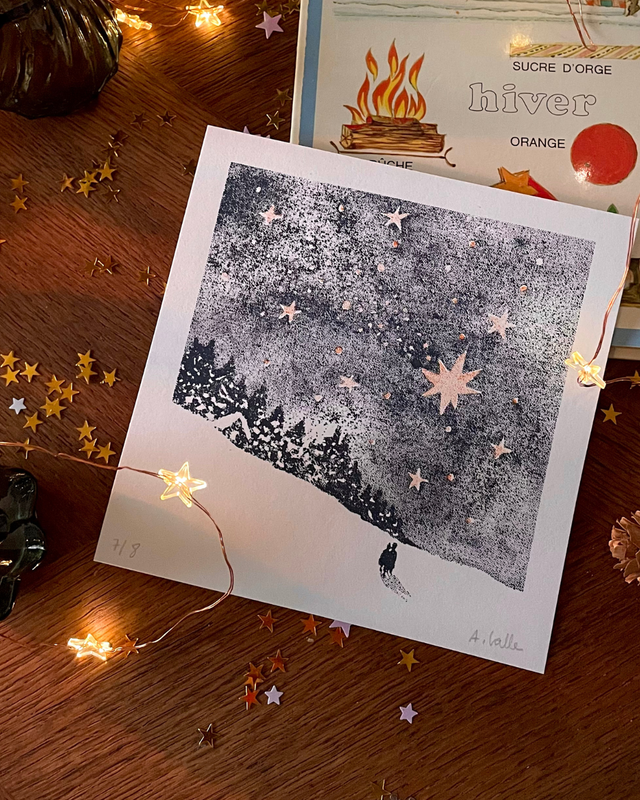 Carte postale, Couple de Noël