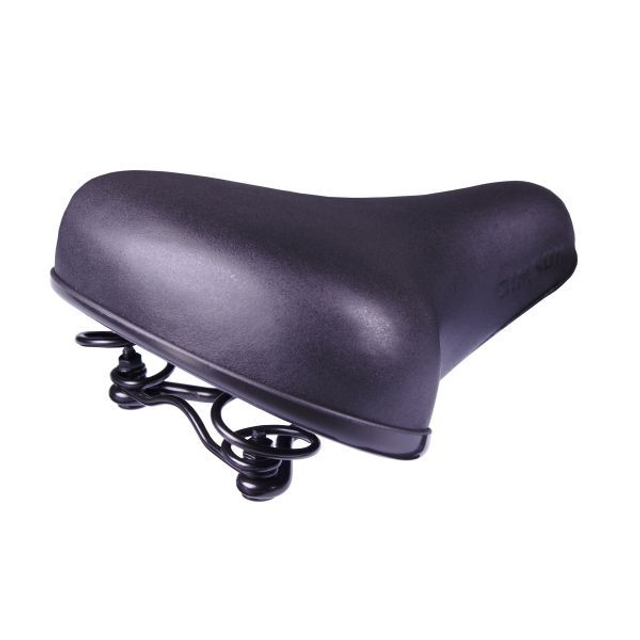  Fietszadel Basic - zwart met Strop