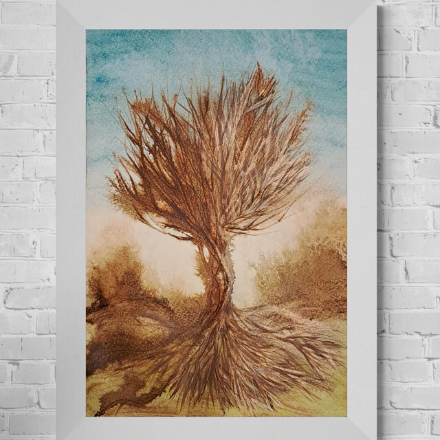 Ochre Twighlight I A4 Original Mixed Media II