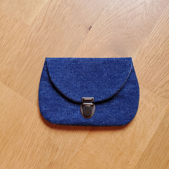 Porte-monnaie Coquelicot - Jean bleu foncé