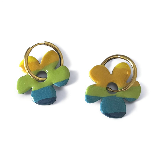 Grandes fleurs 3 couleurs 