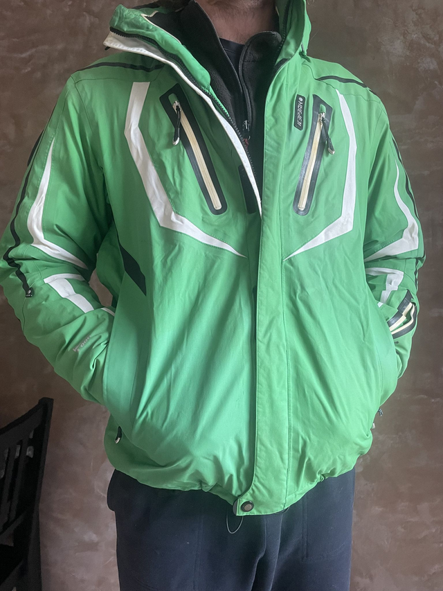 Veste de ski Icepeak verte avec système RECCO (359)