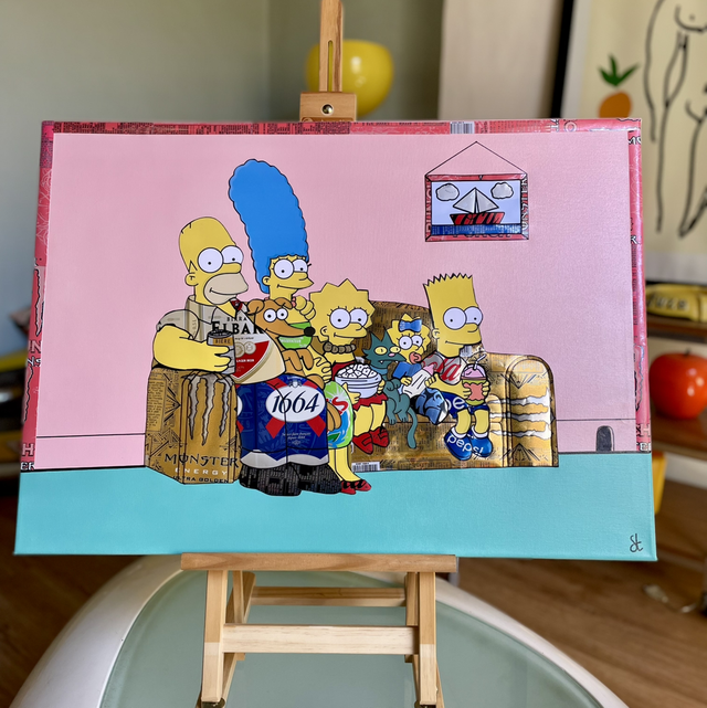Tableau famille simpson 70x50 cm