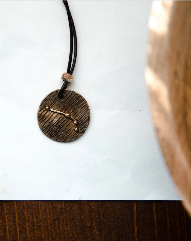 Collana segno zodiacale Ariete in Bronzo