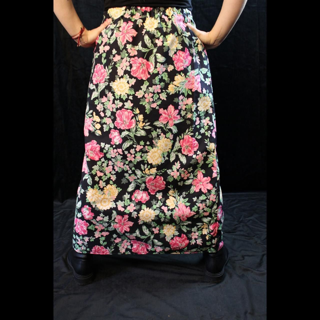 Floral Maxi Skirt With Slit