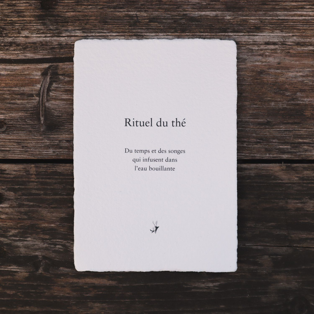 Carte &quot; Rituel du thé &quot;