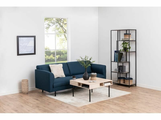 AC Design Étagère Seaford 77 x 35 x 185cm, Brun/Noir