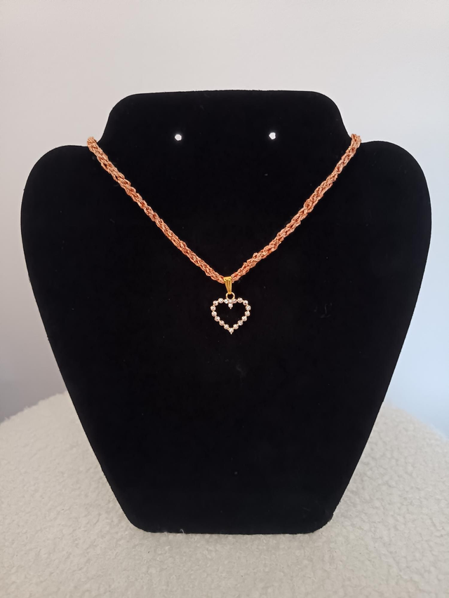 Collier coeur strass 