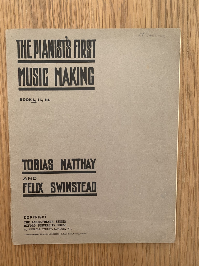 Pianist's First Music Making Book 1 Tobias Matthay