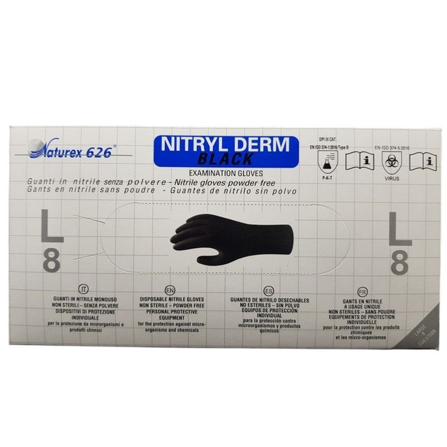 Gants nitrile non poudrés - (carton de 10 boîtes)