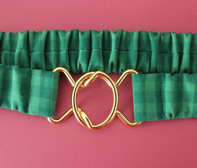 La ceinture élastique - VICHY VERT - T1 (34-40)