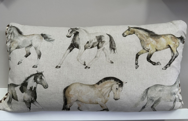 Large Horse Rectangular Cushion