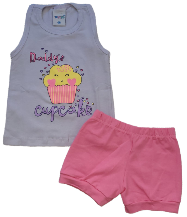 Conjunto Feminino Cupcake Cinza