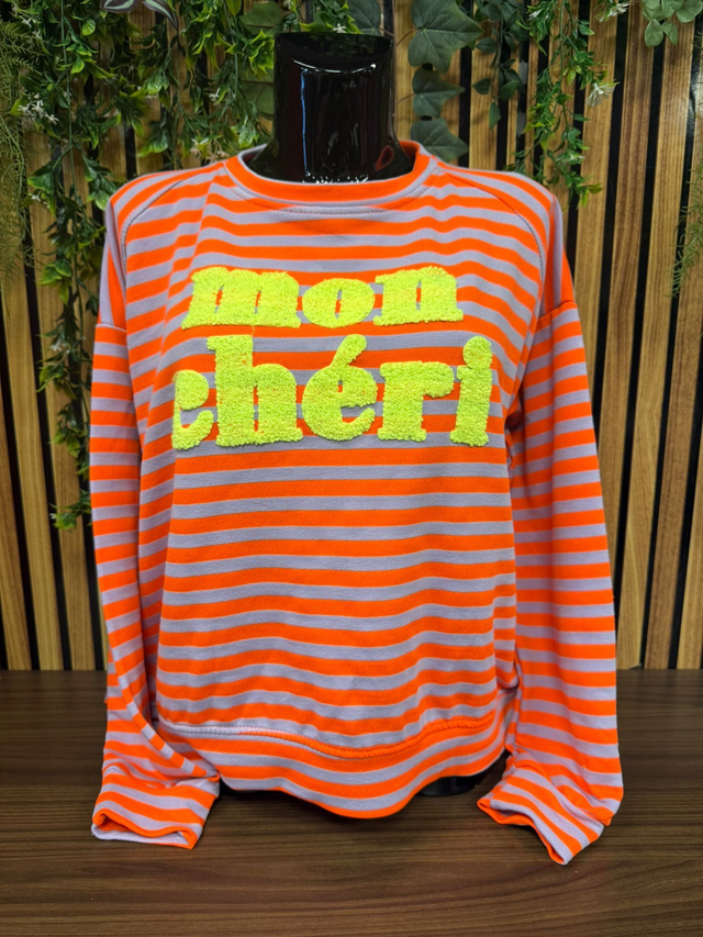 Sweater mon chéri - oranje/lila