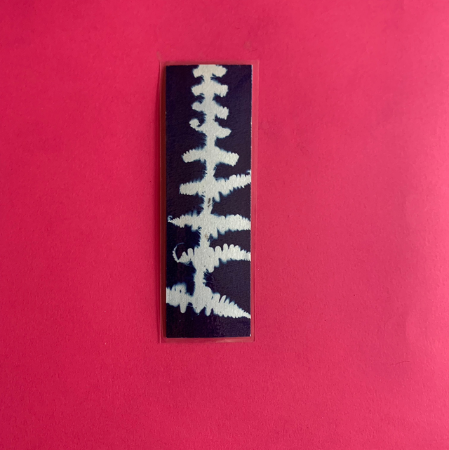 Marque page cyanotype végétal original sur papier épais et plastifié