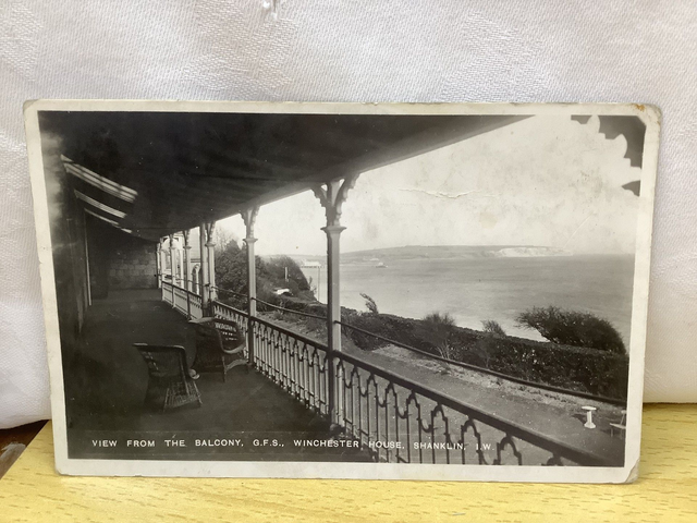 Shanklin, View from the Balcony, G.F.S. Winchester House Isle of Wight unbranded vintage postcard Our Ref No. R623 £3.85
