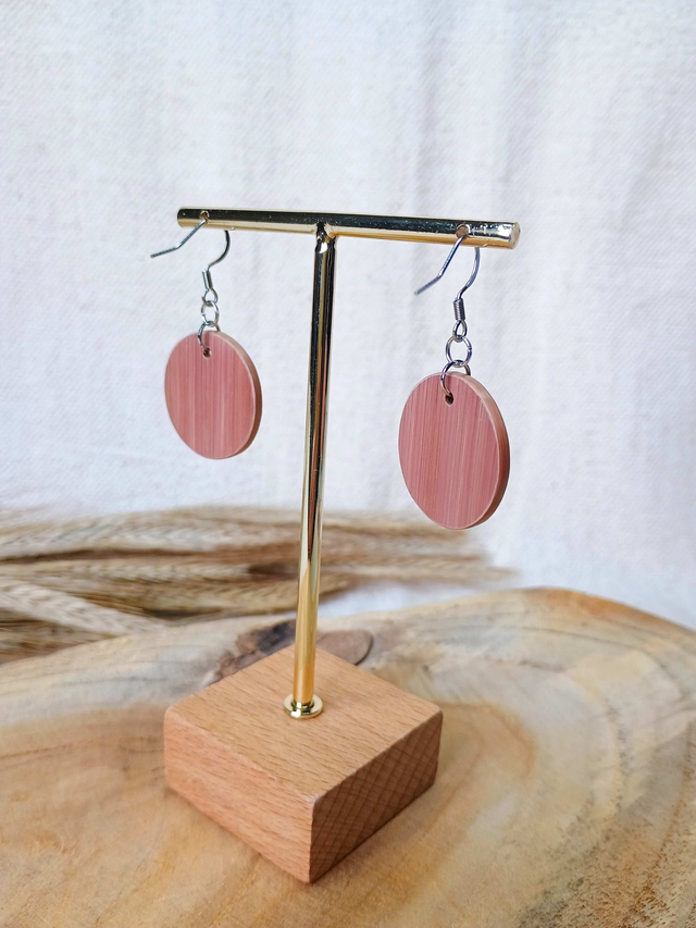 Boucles d'oreilles SIMPLE Mosaïque - Nude