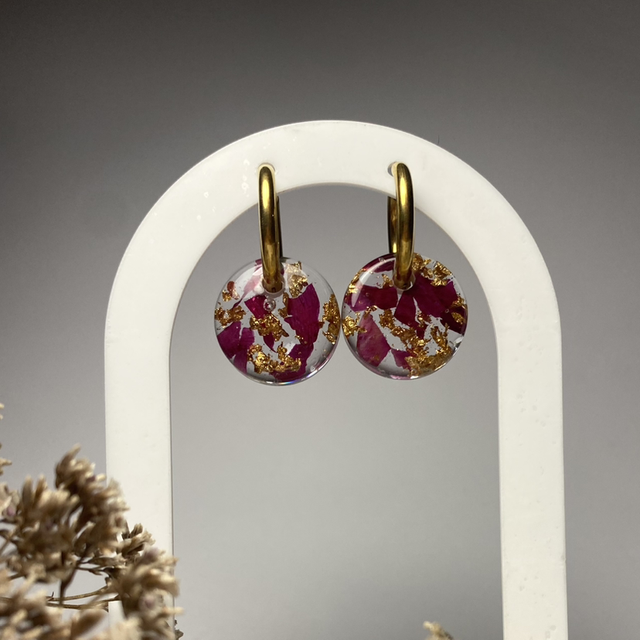 Boucles d’oreilles coquelicot