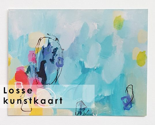 Losse kaart met envelop wit - Luscious Lagoon