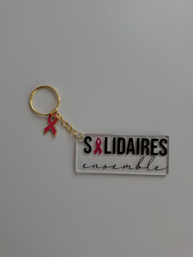 Porte clé octobre rose