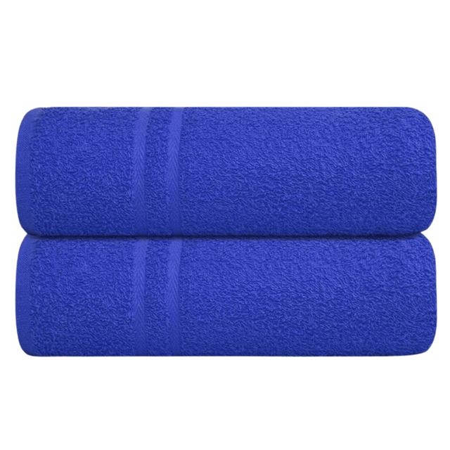 Luxury Soft Cotton Chevron Hand Towel Royal Blue Size. 50cm x 80cm