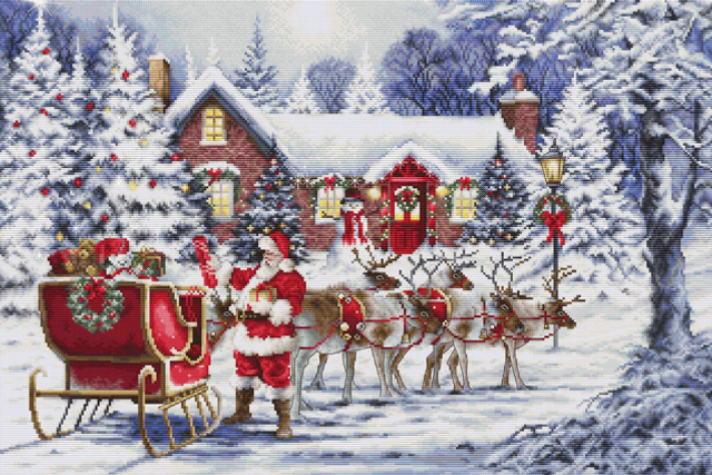 Cross Stitch Kit Luca-S GOLD - Santa’s Visit Cross Stitch Kit Luca-S GOLD - Santa’s Visit