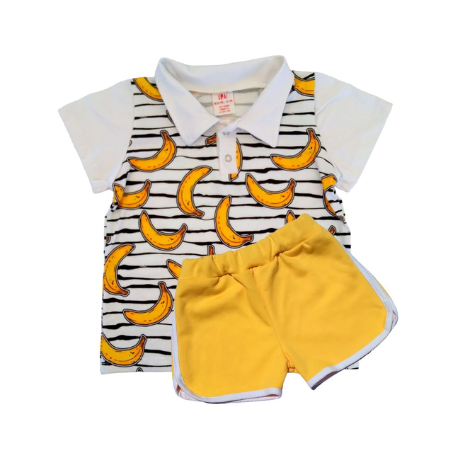 Conjunto Algodón orgánico Bananas