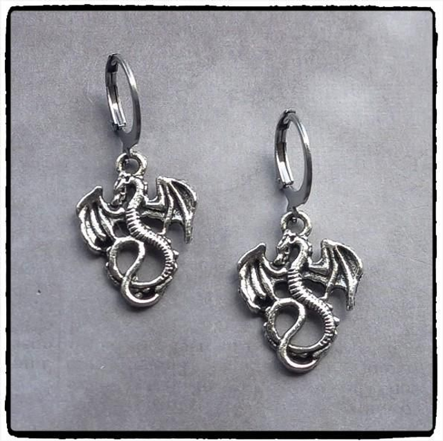 Dragon Hoop Earrings 