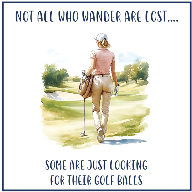 103 - GIGGLE CARD S - GOLF BALLS WOMEN