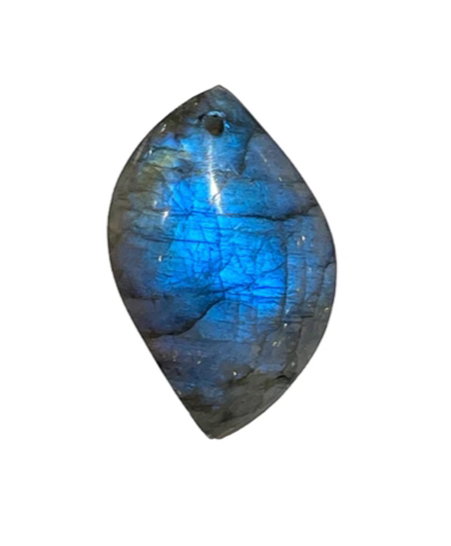 Pendentif goutte plate Labradorite 