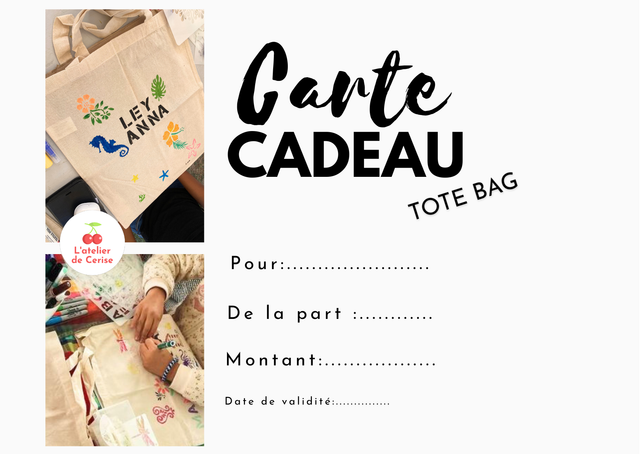 ATELIER Créatif TOTE BAG Custo