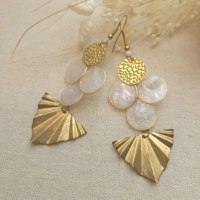 BOUCLES D'OREILLE mariage en résine-accessoire de la mariée-Collection BACCHUS