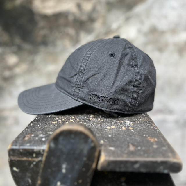 Stetson Baseball Cap Delave Organic Cotton Black 